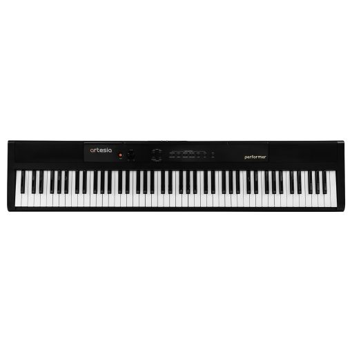 Piano Digital Portatil de 88 Teclas Artesia, Teclado Electrico con Teclas Sensibles a la Velocidad de Tamano Completo, Paquete para Principiantes con Pedal Sustain, Estante de Musica y Clases de Piano Gratis de TakeLessons & Melodics