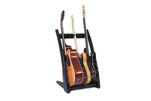 Ruach GR3 Curva Soporte de Guitarra Personalizable 3 Vias para Guitarras y Estuches - Negro
