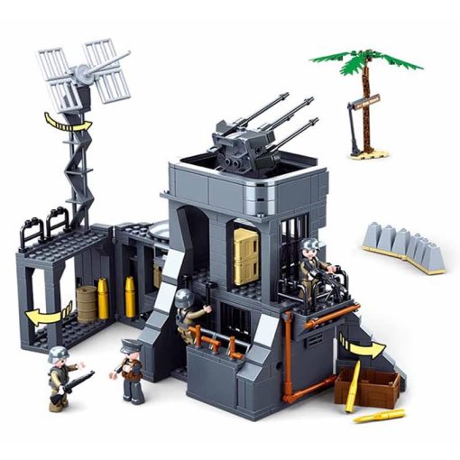 Set de Construccion de Bloques Militar General Jim - Muralla Atlantica Alemana Playa de Normandia Dia D Modelo de Bloques de Construccion Ideal Regalo para Entusiastas de la Historia, Adolescentes y Adultos - Imagen 3