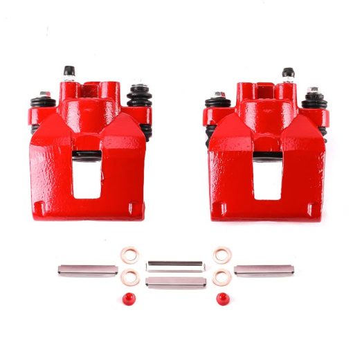 Par de Pinzas Traseras S4604 Power Stop de Alto-Temperatura Recubiertas en Rojo en Polvo - Imagen 2