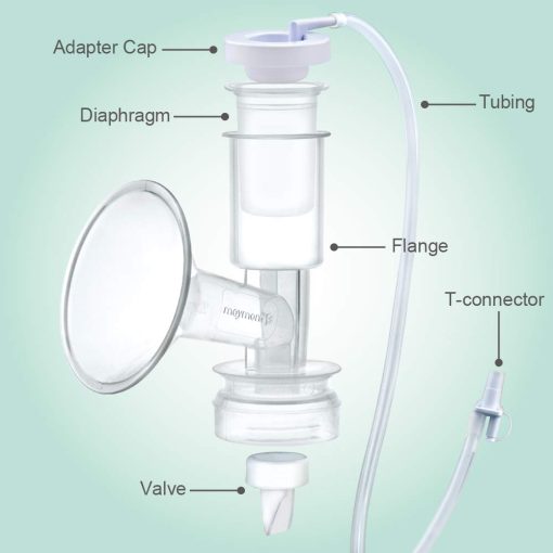 Repuestos Maymom Compatibles con Bombas Ameda Purely Yours; Incl. Membrana de Silicona, Pico de Pato, Tubo, Brida; Reemplaza Kit de Repuestos Ameda (Brida 22 mm) - Imagen 8