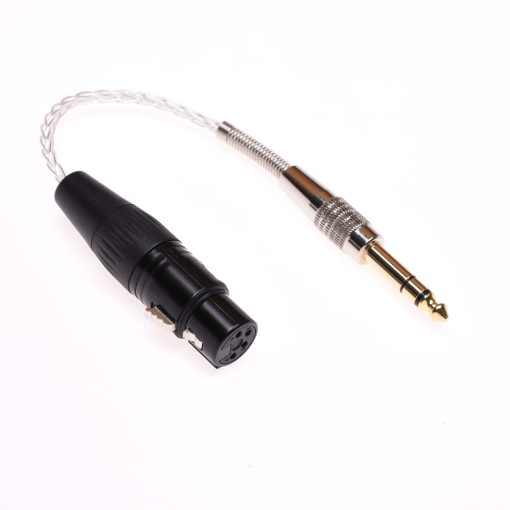 Adaptador de Audio Cable GAGACOCC de 8 Nucleos Plateado de Plata de 1/4 1/8 3.5MM Macho a 4 Pines XLR Hembra 10cm - Imagen 2