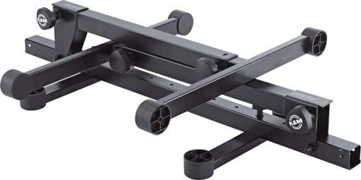 K&M Konig & Meyer 18820.019.55 Mesa de Teclado Omega Pro | Soporte Estilo Mesa | Altura Ajustable/Brazos de Soporte | Patas Plegables Compactas para Viajar | Compatible con Accesorios de K&M de 2do/3er Nivel | Hecho en Alemania | Negro - Imagen 5