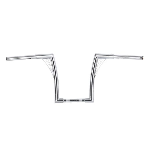Manillar Batwing Ape Hanger de 14'' Rise 1-1/4'' compatible con Harley Sportster XL Softail FLST FXST Cromado