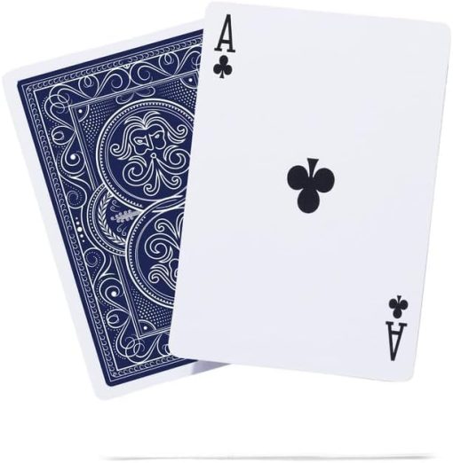 Baraja de Cartas Pesadas Ideal para Exteriores (Paquete de 25) | Cartas de Juego a Prueba de Viento Resistentes al Agua | Cartas de Poker Protegidas de Plastico Grueso (Azul)