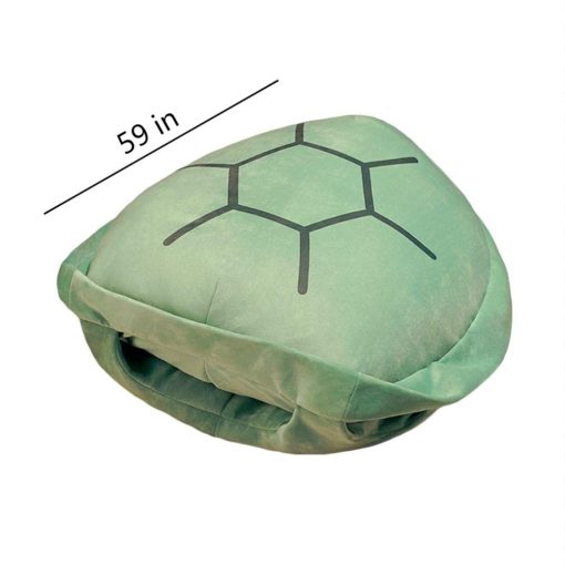 Almohada gigante con forma de caparazon de tortuga de 59 pulgadas de tamano, almohada ponderada de peluche para adultos, regalo divertido para disfraz (59 pulgadas) - Imagen 2