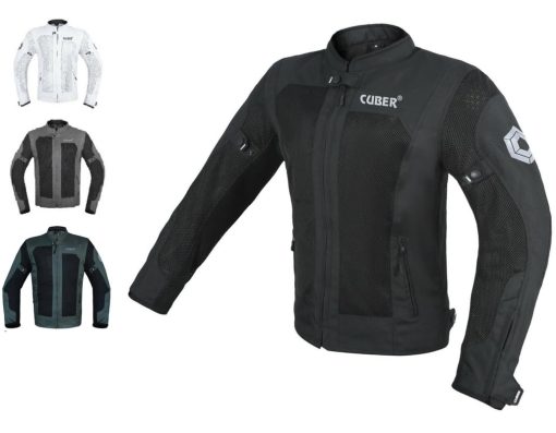 CHAQUETA DE MALLA DE MOTOCICLETA CUBER HI VIS RIDING PARA HOMBRES CON PROTECCIoN CE Y ARMADURA, EQUIPO DE CARRERAS DE MOTOCICLETAS DUALES (NEGRO, GRANDE)