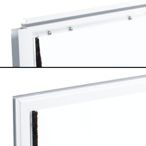 Puerta para gatos y perros para puertas de pantalla | Solapa unica | Marco de 1/2" solo para puertas de pantalla | Instalacion profesional requerida | Marco resistente de aluminio extruido | Esquinas reforzadas con acero | Aire fresco adentro, bichos afuera! | Puerta para mascotas Hale - Imagen 7