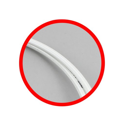 Cable de acelerador inactivo trenzado de acero inoxidable 47.0" blanco perla plateado POWER JAMES apto para Harley Davidson - Imagen 5
