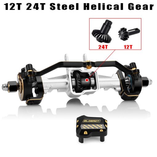 Kit de Eje de angulo de Ackerman de Laton para 1/18 TRX4M Juego de Ejes Delantero y Trasero de Aluminio con Bloques de Direccion de Laton para Coche de Crawler RC Accesorios de Actualizacion (Plata) - Imagen 4