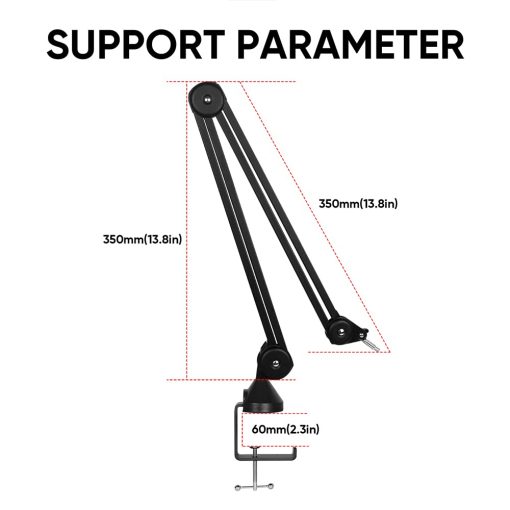 Soporte de Brazo de Tijera para Suspension de Microfono Universal Weymic (tipo VII) - Imagen 9