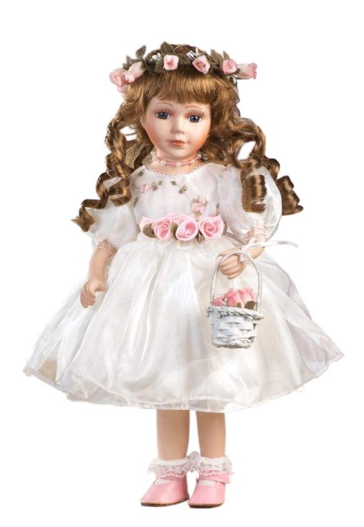 Muneca de Porcelana de 16" Jmisa con Soporte