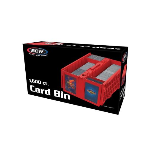 BCW Collectible Card Bin - Soporta hasta 1600 Tarjetas - Paquete de 6 Rojo | Caja Grande de Almacenamiento para Tarjetas de Juego Suelta | Cajas de Almacenamiento de Pokemon, MTG y Tarjetas Deportivas | Caja de Clasificacion de Tarjetas de Plastico - Imagen 7