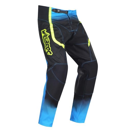 Pantalones de motocross Willbros MX para hombres y mujeres en bicicleta de tierra para carreras de motocross de montana, Azul Amarillo XXL=38 - Imagen 2