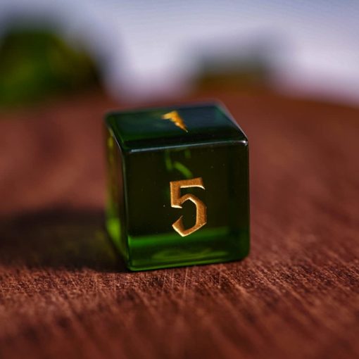 Set de Dados LANGWEI DND, Bonito Verde Peridoto D&D Polyhedral Dice, Gemas Naturales para Juegos de Mesa TRPG DND Dungeons and Dragons,7 Pzas - Imagen 3