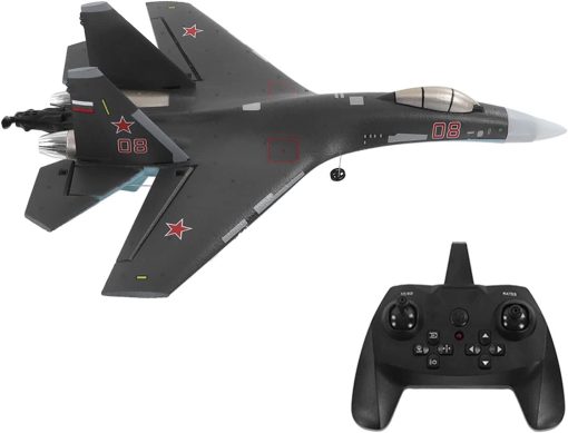 Avion RC PLRB TOYS Juguete de Avion de Control Remoto RTF 4CH Motor de Cola Brushless Funcion de Acrobacias 3D / 6D Jet SU35 con Modelo Hobby 2 Palanca de Acelerador Izquierda
