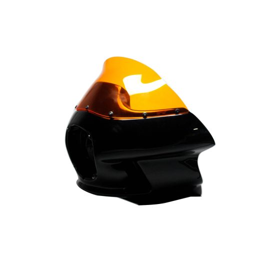 Parabrisas PMMA POWERAJAMES para Harley Davidson Dyna Street Bob Low Rider Sport Glide Road King con carenado FXRT (PMMA Naranja) - Imagen 7