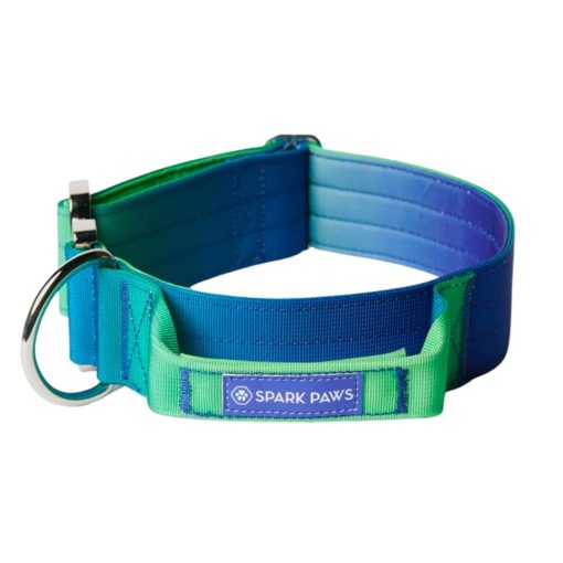Collar para Perros Tactico Spark Paws - Collar de Calidad Premium, Diseno Robusto y Duradero para Razas Grandes y Fuertes - Pitbulls, Boxers - Ola de Lima