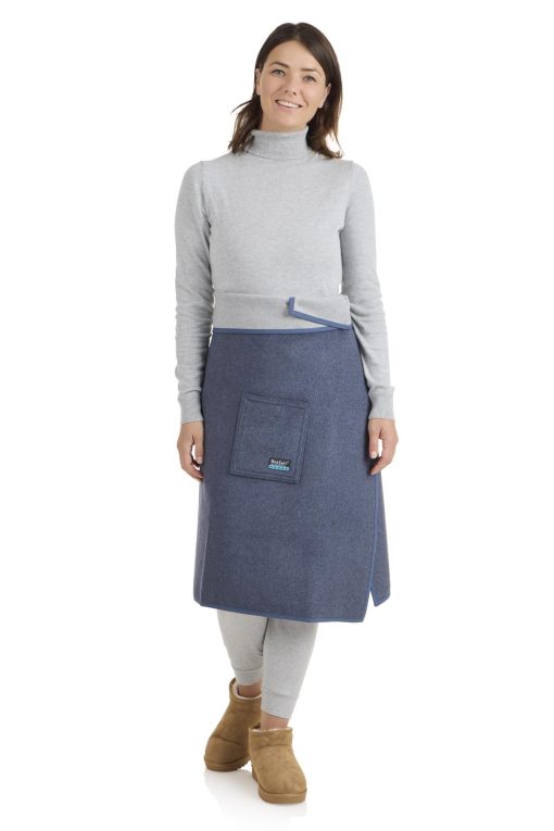 NorSari 'La Manta Portatil', El Supersuave Denim, Azul Picea y Gris