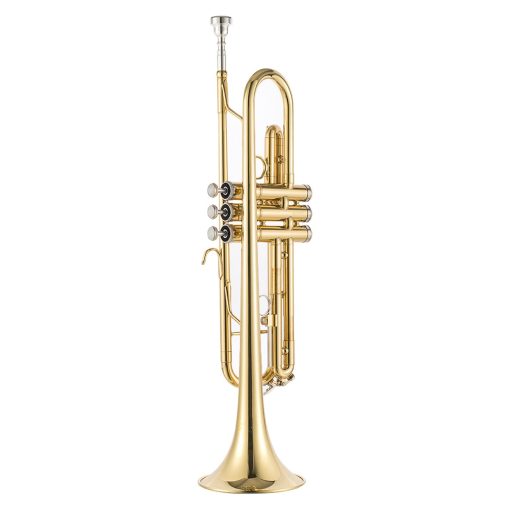 Trompeta estandar Bb LeSage dorada para principiantes estudiantes Trompeta de laton con boquilla 7c Kit de limpieza de la trompeta Aceite de valvula Estuche de la trompeta - Imagen 2