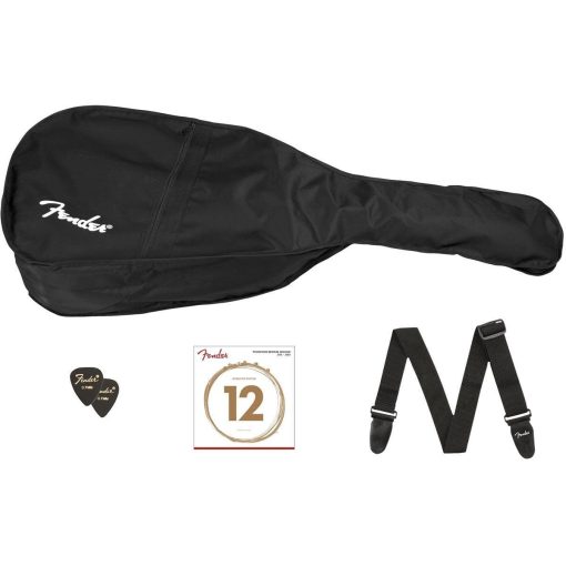 Paquete de Guitarra Acustica Fender CC-60s Concert V2, con Garantia de 2 Anos, Negro, con Estuche y Accesorios - Imagen 4
