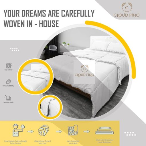 Edredon de Lujo de Algodon Cloud Fino de 3 Piezas con Puntadas en Caja, Ultra Suave y Amigable con la Piel-Edredon de Hotel Resistente a las Arrugas de Algodon para Todas las Estaciones (Borgona, King/California King) - Imagen 4