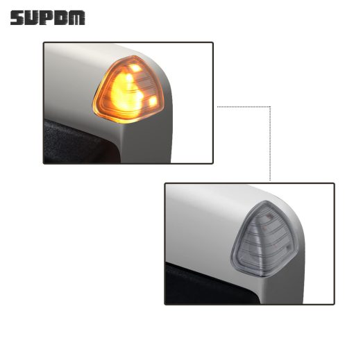 Espejos de Remolque SUPDM para Dodge Ram 1500 2500 3500 2009-2018 con Luz de Senal de Giro, Luces de Charco, Potencia Calentada Set Izquierdo+Derecho (Cromo) - Imagen 4