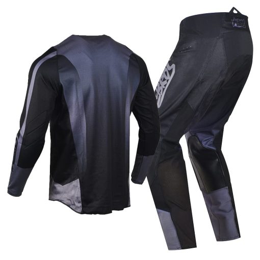 Conjunto de Equipamiento Willbros MX Motocross - Jersey y Pantalon - Hombre Mujer Adulto Moto de Tierra Offroad Negro Gris (Jersey S Pantalon 30) - Imagen 5