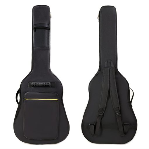 Funda para Guitarra Acustica Evil Hair 38 39 Pulgadas con 0.3 Pulgadas de Acolchado Grueso Impermeable y Correa Ajustable Doble Bolsillo Delantero con Gancho para Colgar en la Espalda (39 pulgadas)