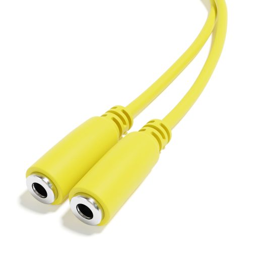 ExcelValley - Paquete de 5 - Cable Divisor Mono en Y - TS 3.5mm 1/8" Eurorack Sintetizador [Amarillo] - Imagen 5