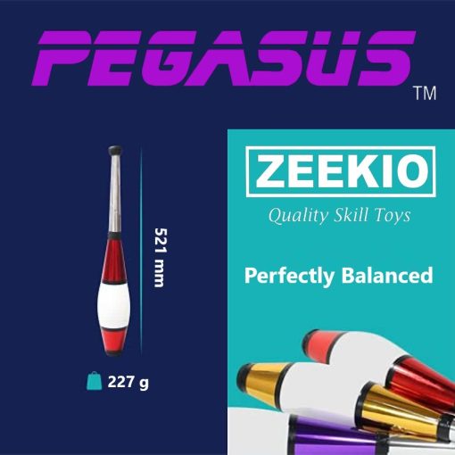Set de 3 Clavas de Malabares Zeekio Pegasus - Calidad Premium - De Principiante a Profesional - Todo Verde - Imagen 4