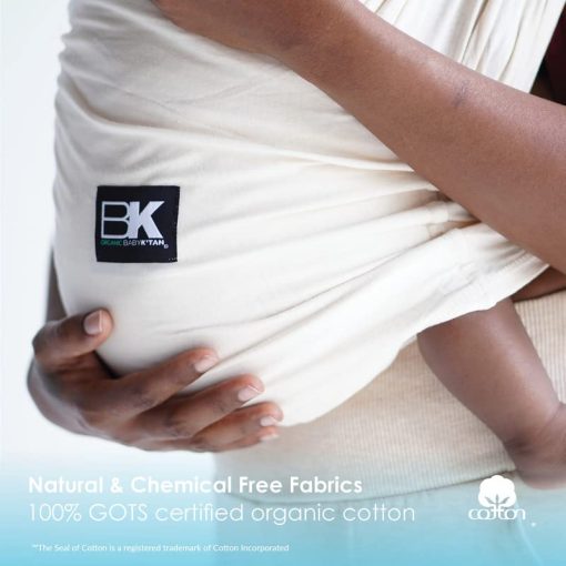 Portabebes Baby K'tan Organico 100% algodon certificado GOTS: #1 Facil de poner 5 en 1 Fular para Bebe | Listo para Usar | Suave y mullido Portabebes manos libres para recien nacidos a ninos de hasta 35lb (Ver tabla de tallas) - Imagen 7