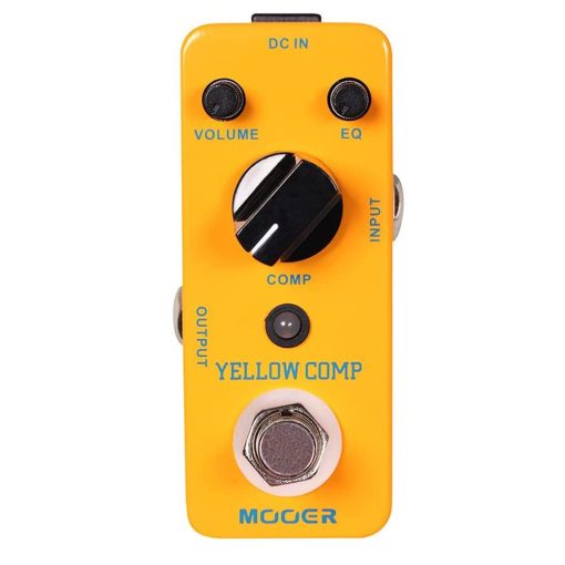 Pedal de compresor MOOER, Yellow Comp Mini Portable Compression con True Bypass, EQ y Volumen Ajustable, Pedales de Compresor optico Clasico para Guitarra Electrica Bajo - Imagen 2