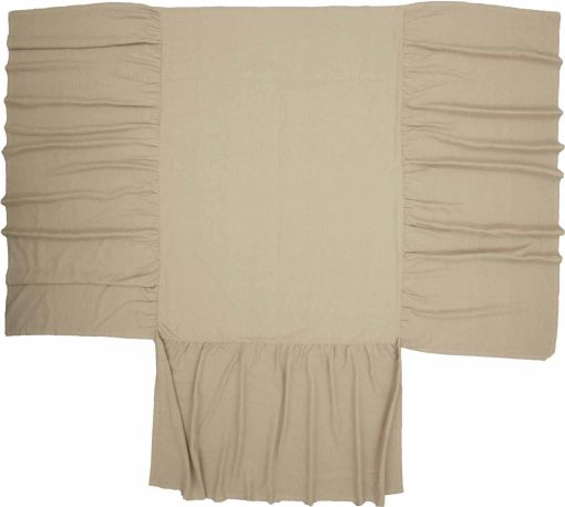 Colcha de Cama Piper Classics Provincial Linen Natural Beige con Volantes para Cama Queen, 56" W x 78" L, con Volante en 3 Lados de 45" de Caida, Ropa de Cama 100% Lino - Imagen 7