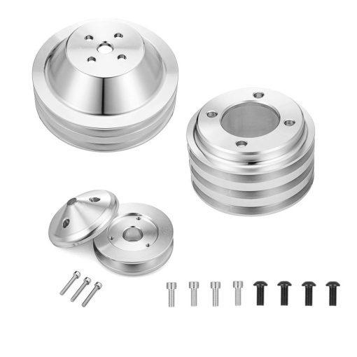 Kit de Polea de Alternador 3V de Ciguenal 2V de Bomba de Agua Compatible con Ford Small Block 302 351w 351C 351W 351M 400 V8 5.0L