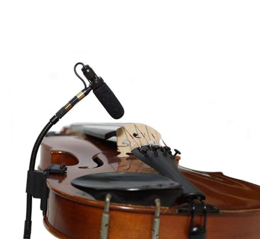 Microfono de instrumento musical AV-JEFES PMM19B-TA3-VL para violin con pinza para AKG Transmisor Inalambrico y Entrada de Alimentacion Phantom