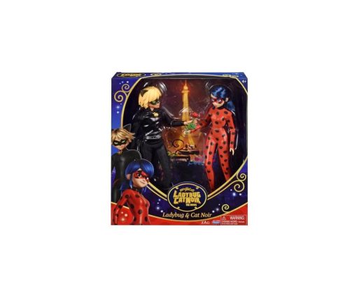 Muñecas de moda BANDAI Miraculous Ladybug & Cat Noir The Movie 2 Pack | Muñecas de 26 cm de Ladybug y Cat Noir | Muñecas Milagrosas de la pelicula ideales para niñas y niños