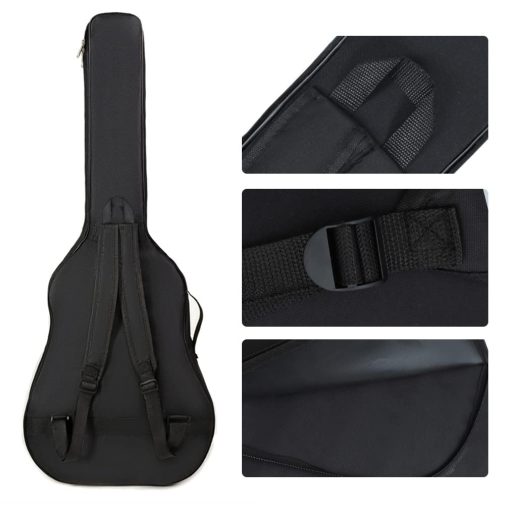 Funda para Guitarra Acustica Evil Hair 38 39 Pulgadas con 0.3 Pulgadas de Acolchado Grueso Impermeable y Correa Ajustable Doble Bolsillo Delantero con Gancho para Colgar en la Espalda (39 pulgadas) - Imagen 2