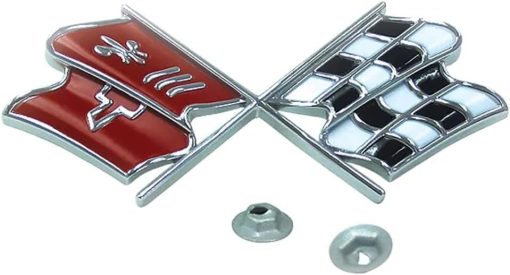 Emblema de Capo delantero de la Nariz de un Coche de Corvette C3 1968-1972 Gas de Deposito Cruz de la Bandera Roja (Paquete de 2 piezas) - Imagen 6