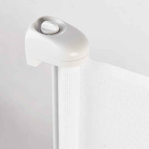 Puerta retractil extra ancha para bebes EasyBaby, 33" de alto, se extiende hasta 71" de ancho, Blanco/Puertas de seguridad para bebes, Puertas retractiles para mascotas para escaleras, puertas, pasillos, interiores y exteriores - Imagen 9