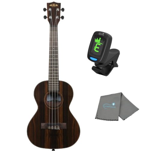 Ukulele Tenor Kala Ziricote por Kala KA-ZCT-T Bundle con Afinador y Paño de Pulido Lumintrail