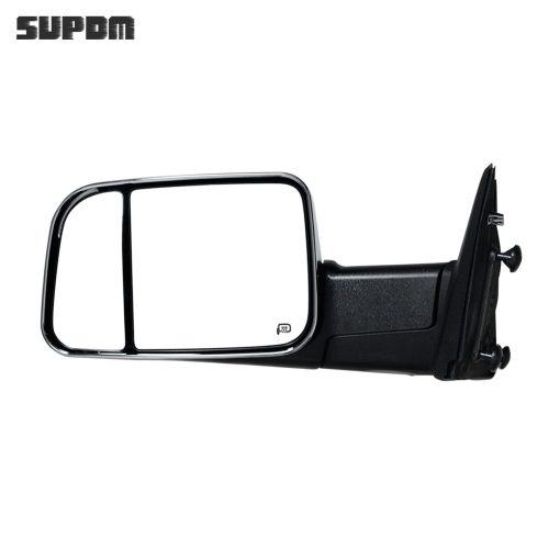 Espejos de Remolque SUPDM para Dodge Ram 1500 2500 3500 2009-2018 con Luz de Senal de Giro, Luces de Charco, Potencia Calentada Set Izquierdo+Derecho (Cromo) - Imagen 3