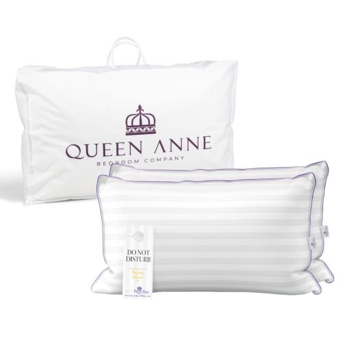 Almohadas de lujo Queen Anne - Paquete de dos (2) - Majesty Down - Alternativa de plumon sintetico - Almohadas hipoalergenicas sin alergias - Hechas en EE. UU. (Firme estandar) - Imagen 5