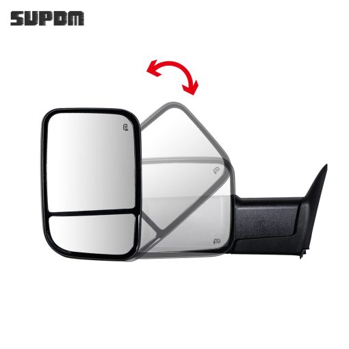 Espejos de Remolque COMPATIBLES con 94-01 Dodge Ram 1500, 94-02 Ram 2500 3500, Espejo Lateral del Camion con Luz de Giro, Potencia con Calefaccion, Carcasa Negra, Conjunto Izquierda + Derecha - Imagen 5