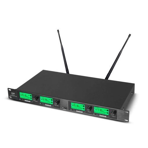 Sistema de Microfono Inalambrico WENWEN Pro UHF de 4 Canales con 4 Bodypacks Lavalier y 4 Auriculares para Sistema de Karaoke Iglesia Conferencias Bodas Fiesta - Imagen 4