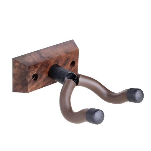 Paquete de 3 Soportes de Pared para Guitarra, Montaje de Pared para Guitarra y Ukulele, Ganchos de Pared para Guitarra, Soportes, Estuche, Soporte de Pared para Guitarra de Nuez Negra, para Guitarra Acustica, Electrica, Bajo, Banjo, Mandolina, Ukulele - Imagen 4