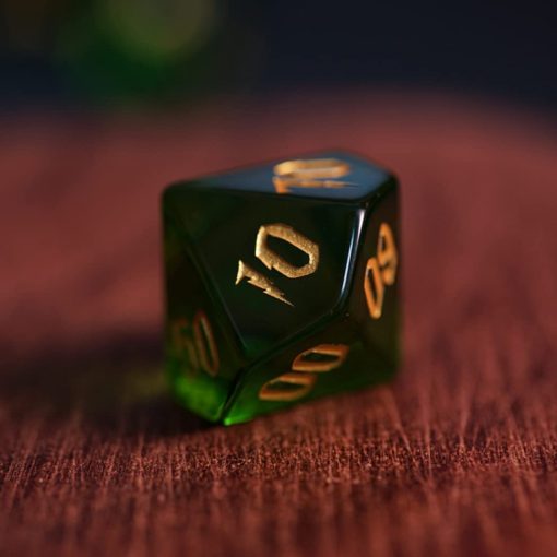 Set de Dados LANGWEI DND, Bonito Verde Peridoto D&D Polyhedral Dice, Gemas Naturales para Juegos de Mesa TRPG DND Dungeons and Dragons,7 Pzas - Imagen 4