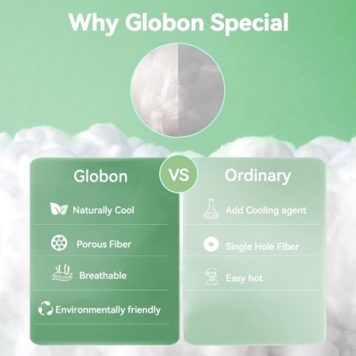 Edredon de verano tamano individual Globon, manta lujosa y ligera para mantenerse fresco en noches calurosas, con concha de viscosa de bambu natural, relleno transpirable organico, doble costura, blanco - Imagen 6