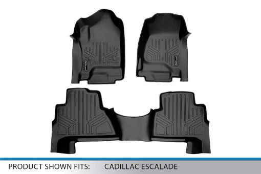 Conjunto de Tapetes para Piso Negros a Medida Todas las Estaciones Compatible con Cadillac Escalade 2015-2020 - Imagen 5