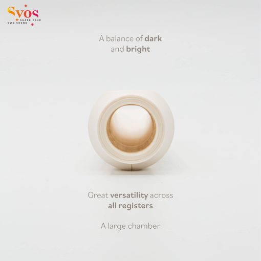 Boquilla de saxofon alto Syos, modelo Steady, Abertura de 6, Blanco artico - Imagen 4